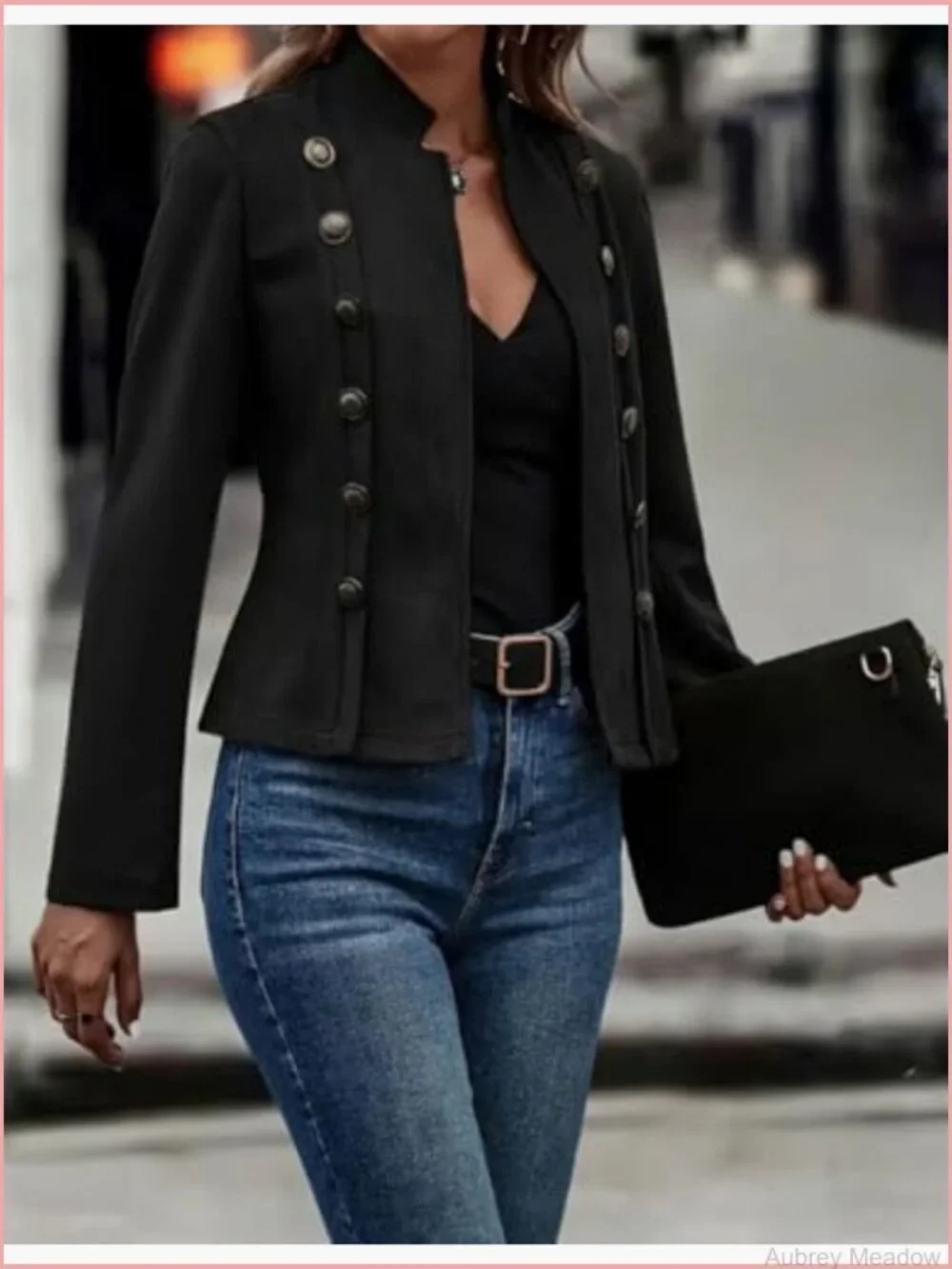 Faux Suede Leather Blazer Jacket Long Sleeve Slim Fit Peacoat